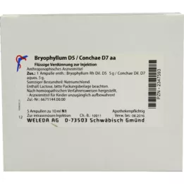 BRYOPHYLLUM D 5/Conchae D 7 ampollas, 5X10 ml