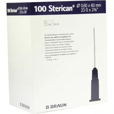 STERICAN Cánulas 23 Gx2 2/5 0,6x60 mm, 100 piezas