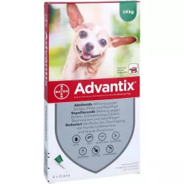 ADVANTIX Spot-on Lsg.z.Auftr.a.d.H.f.Dog hasta 4 kg, 4 piezas
