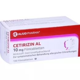 CETIRIZIN AL 10 mg comprimidos recubiertos con película, 100 unidades