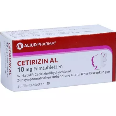 CETIRIZIN AL 10 mg comprimidos recubiertos con película, 50 unidades
