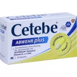 CETEBE ABWEHR más vitamina C + vitamina D3 + cápsulas de zinc, 30 piezas