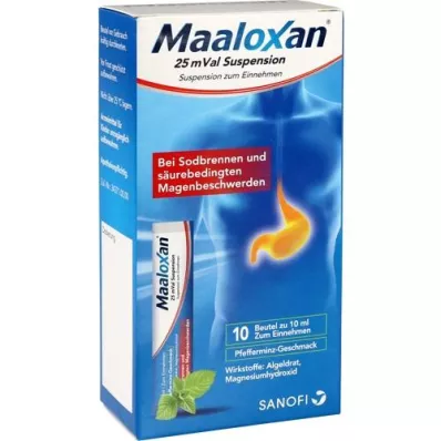 MAALOXAN Suspensión de 25 mVal, 10X10 ml