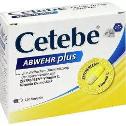 CETEBE ABWEHR más vitamina C + vitamina D3 + cápsulas de zinc, 120 piezas