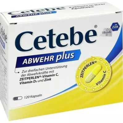 CETEBE ABWEHR más vitamina C + vitamina D3 + cápsulas de zinc, 120 piezas CETEBE ABWEHR más vitamina C + vitamina D3 + cápsulas de zinc, 120 piezas