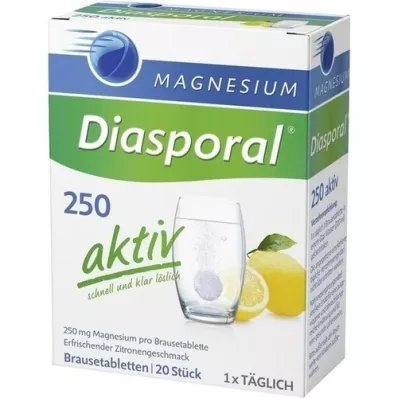 MAGNESIUM DIASPORAL 250 comprimidos efervescentes activos, 20 unidades