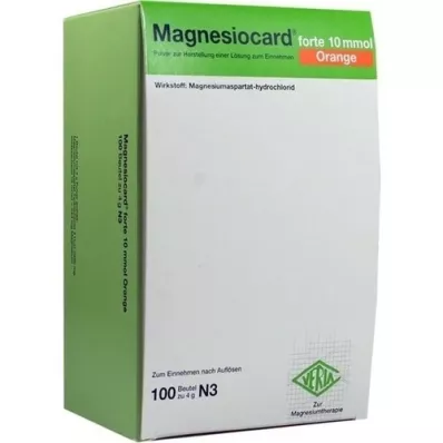 MAGNESIOCARD Forte 10 mmol naranja Plv.z.H.e.L.z.E., 100 st