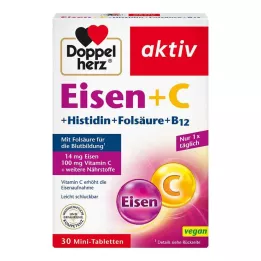 DOPPELHERZ Hierro+Vit.C+L-Histidina Comprimidos, 30 uds