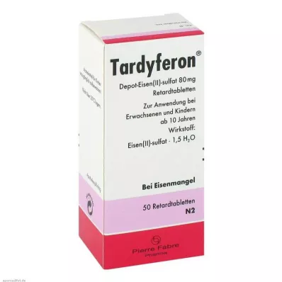 Tardyferon® Depot sulfato de hierro (II) 80 mg tabletas de liberación sostenida, 50 piezas