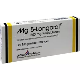 MG 5 LONGORAL Comprimidos masticables, 20 uds