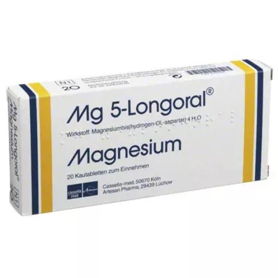 MG 5 LONGORAL Comprimidos masticables, 20 uds