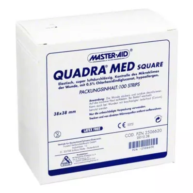 Quadra Med cuadrado 38x38 mm S, 100 piezas