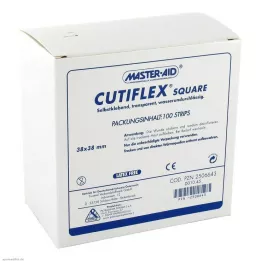 CUTIFLEX Parche cuadrado 38x38 mm MasterAid, 100 unidades