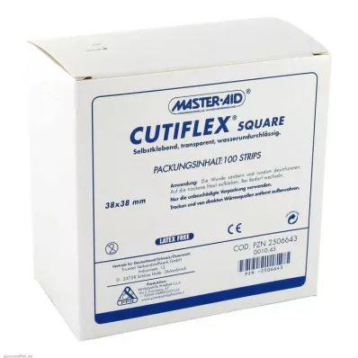 CUTIFLEX Parche cuadrado 38x38 mm MasterAid, 100 unidades