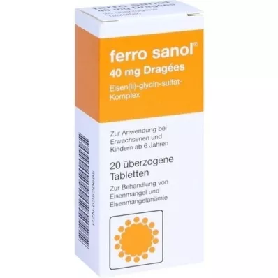 FERRO SANOL Comprimidos recubiertos, 20 uds