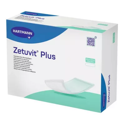ZETUVIT Compresa absorbente Plus extra fuerte, estéril 20x25 cm, 10 uds
