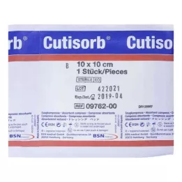 CUTISORB Compresas absorbentes estériles 10x10 cm, 1 ud