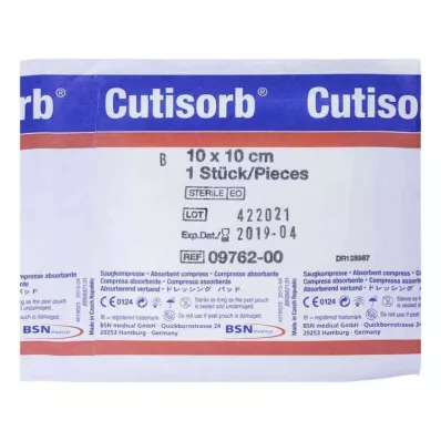 Compresas de succión Cutisorb 10x10 cm estériles (1 pieza)