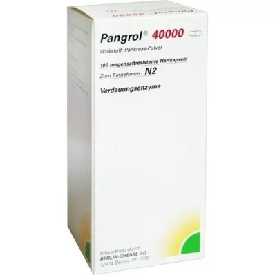 PANGROL 40.000 cápsulas duras con recubrimiento entérico, 100 unidades