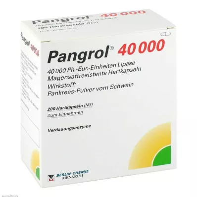 Pangrol 40000 cápsulas gastrorresistentes, 200 piezas