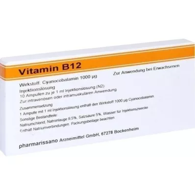 VITAMIN B12 RÖWO Ampollas de 1.000 μg, 10X1 ml
