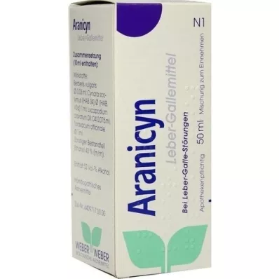 ARANICYN Mezcla de Remedios para la Bilis Hepática, 50 ml