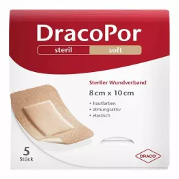 DRACOPOR Apósito 8x10 cm estéril color piel, 5 uds