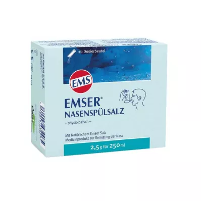 EMSER Enjuague nasal salino fisiológico en bolsita, 20 uds