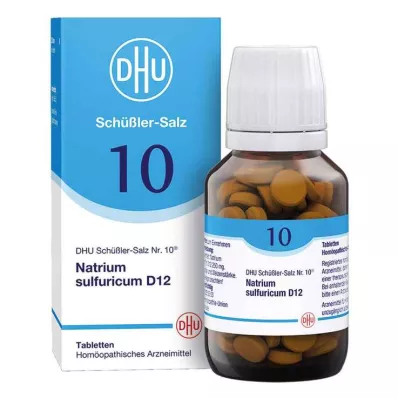 DHU Sal de Schüßler No. 10 tabletas de sulfuricum D12 de sodio, 200 piezas