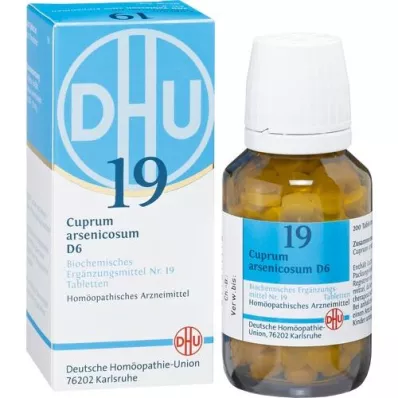 BIOCHEMIE DHU 19 Cuprum arsenicosum D 6 comprimidos, 200 uds