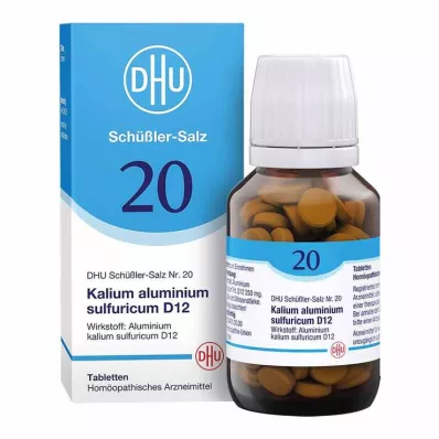 DHU Sal de Schüßler No. 20 tabletas de potasio y aluminio sulfuricum D12, 200 piezas