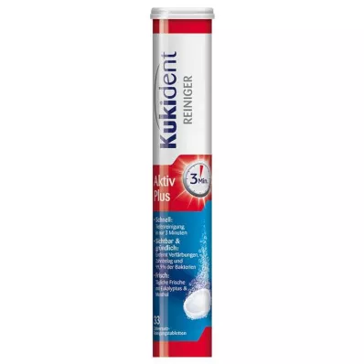 KUKIDENT Cleaner Express Active Plus Tabs, 33 uds KUKIDENT Cleaner Express Active Plus Tabs, 33 uds