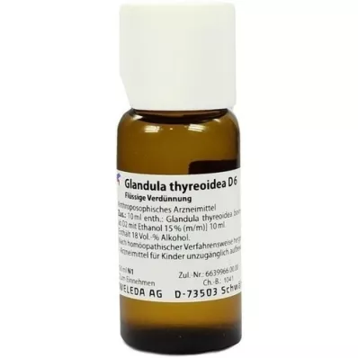 GLANDULA THYREOIDEA D 6 Dilución, 50 ml