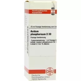 ACIDUM PHOSPHORICUM D 30 Dilución, 20 ml