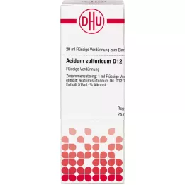 ACIDUM SULFURICUM D 12 Dilución, 20 ml