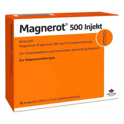 MAGNEROT 500 Ampollas Inyectables, 10X5 ml MAGNEROT 500 Ampollas Inyectables, 10X5 ml