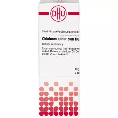 CHININUM SULFURICUM D 6 Dilución, 20 ml