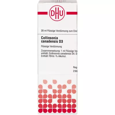 COLLINSONIA CANADENSIS D 3 Dilución, 20 ml