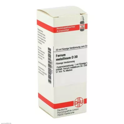 FERRUM METALLICUM D 30 Dilución, 20 ml