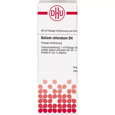 KALIUM CHLORATUM Dilución D 4, 20 ml