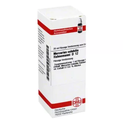 MERCURIUS SOLUBILIS Hahnemanni D 12 Dilución, 20 ml
