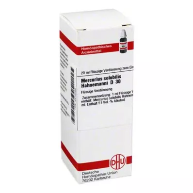 MERCURIUS SOLUBILIS Hahnemanni D 30 Dilución, 20 ml MERCURIUS SOLUBILIS Hahnemanni D 30 Dilución, 20 ml