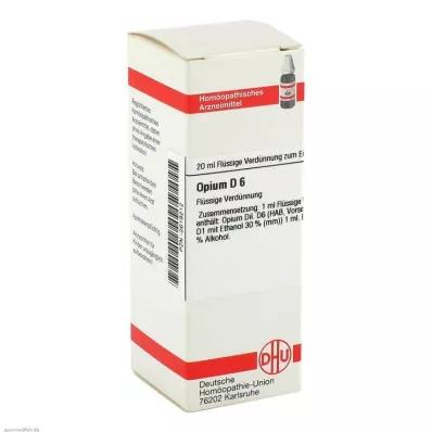 DHU Opio D 6 Dilución, 20 ml DHU Opio D 6 Dilución, 20 ml