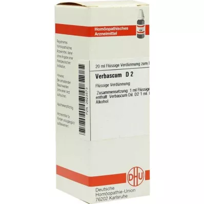 DHU Verbascum D 2 Dilución, 20 ml DHU Verbascum D 2 Dilución, 20 ml