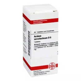 ACIDUM SARCOLACTICUM D 6 pastillas, 80 uds