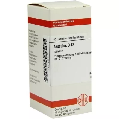 AESCULUS D 12 pastillas, 80 uds