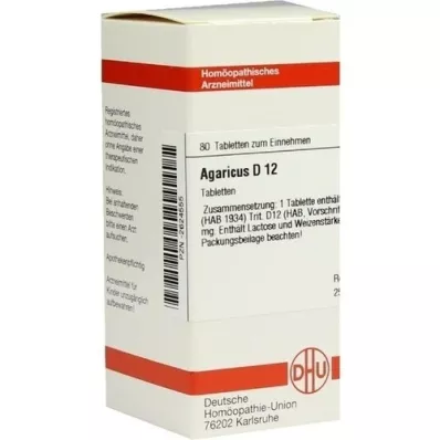 AGARICUS D 12 pastillas, 80 uds