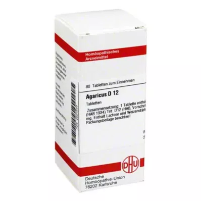 AGARICUS D 12 pastillas, 80 uds