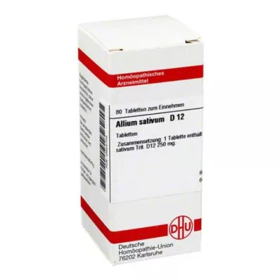 ALLIUM SATIVUM D 12 pastillas, 80 uds