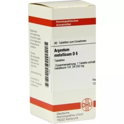 ARGENTUM METALLICUM D 6 pastillas, 80 uds